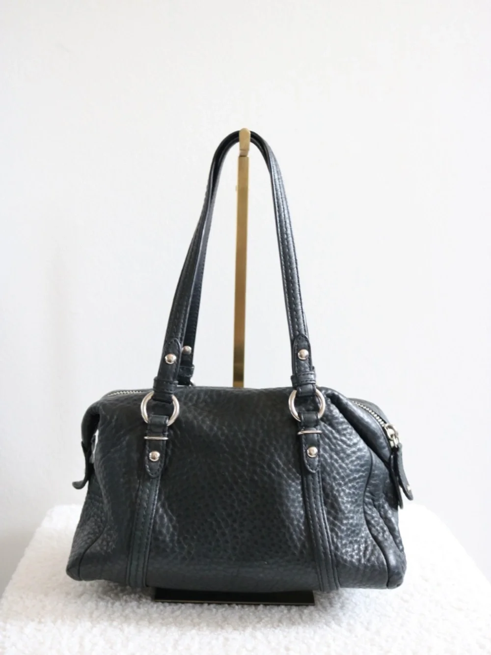 Y2K Coach Julia Mini Satchel Black Silver Hardware